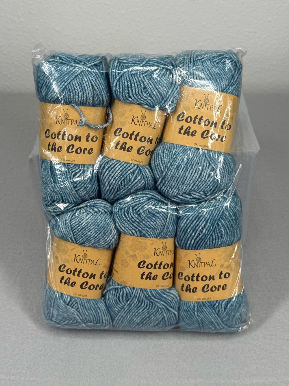 KnitPal - Cotton to the Core Yarn - Blue (could be Ocean Blue) - 6 Skeins